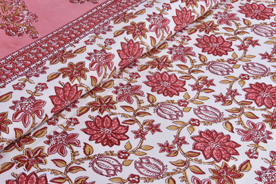 Wanderlust Premium | Full Size 90 x 108 in | 100% Pure Cotton | Double Bedsheet with 2 Pillow Covers (ETHJAI02)