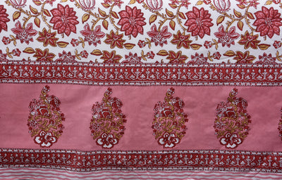 Wanderlust Premium | Full Size 90 x 108 in | 100% Pure Cotton | Double Bedsheet with 2 Pillow Covers (ETHJAI02)