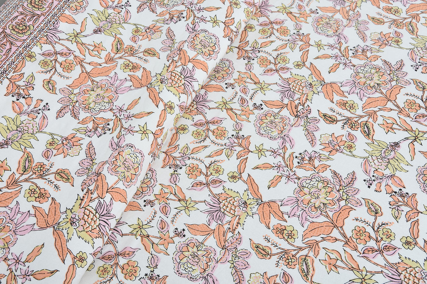 Wanderlust Premium | Full Size 90 x 108 in | 100% Pure Cotton | Double Bedsheet with 2 Pillow Covers (ETHJAI05)