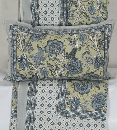 Braise Premium | Full Size 90 x 108 in | 100% Pure Cotton | Double Bedsheet with 2 Pillow Covers (GX03)