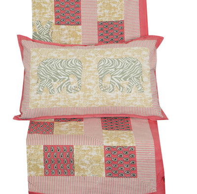 Braise Premium | Full Size 90 x 108 in | 100% Pure Cotton | Double Bedsheet with 2 Pillow Covers (GX04)