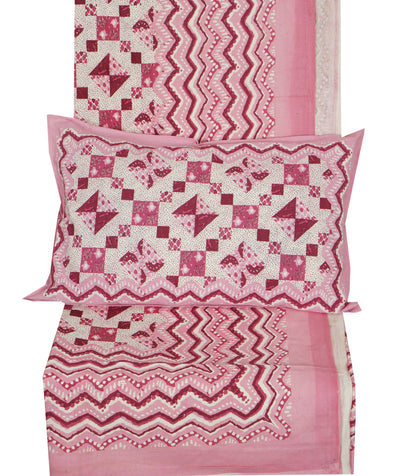 Braise Premium | Full Size 90 x 108 in | 100% Pure Cotton | Double Bedsheet with 2 Pillow Covers (GX05)