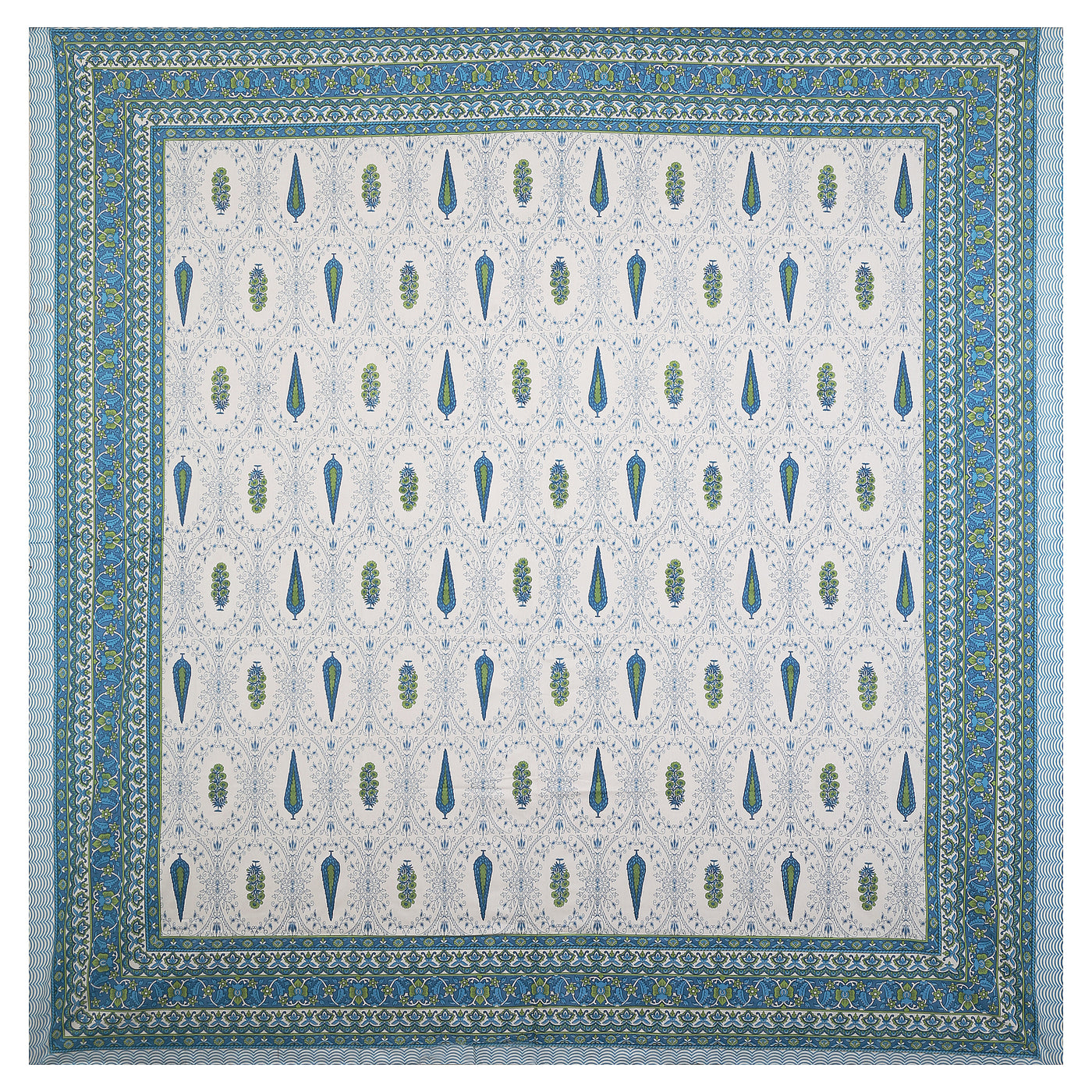Wanderlust Premium | Super King Size 108 x 108 in | 100% Pure Cotton | Double Bedsheet with 2 Pillow Covers HS04