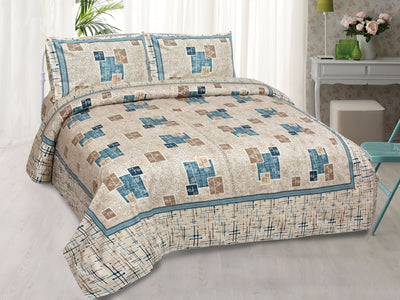 Wanderlust Premium | King Size 100 x 108 in | 100% Pure Cotton | Bedsheet For Double Bed with 2 Pillow Covers (JSM02)