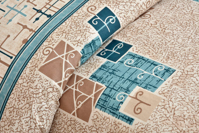 Wanderlust Premium | King Size 100 x 108 in | 100% Pure Cotton | Bedsheet For Double Bed with 2 Pillow Covers (JSM02)