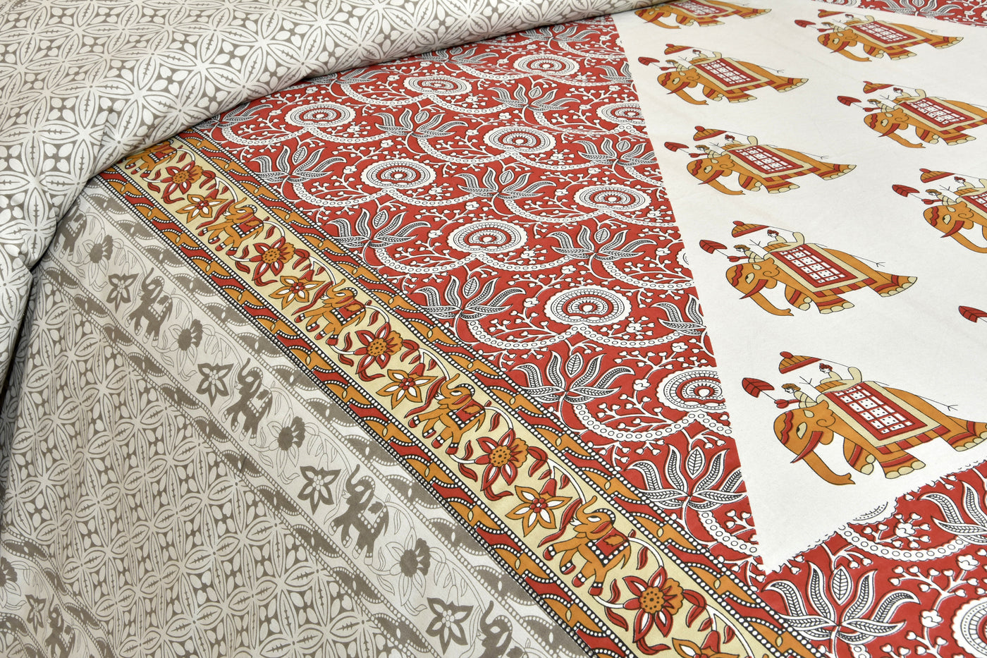 Braise Premium | Full Size 95 x 108 in | 100% Pure Cotton | Double Bedsheet with 2 Pillow Covers (KSH02)