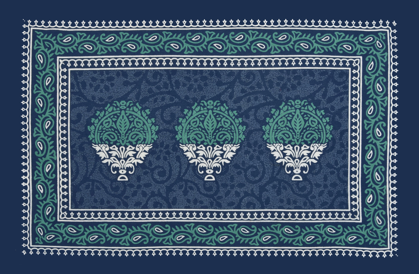 Rajasthani Jaipuri bedsheet with floral design
