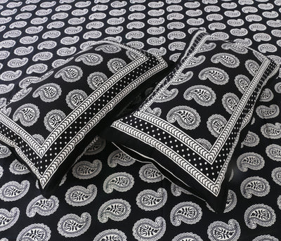 Braise Premium | Full Size 90 x 108 in | 100% Pure Cotton | Double Bedsheet with 2 Pillow Covers (NS03)