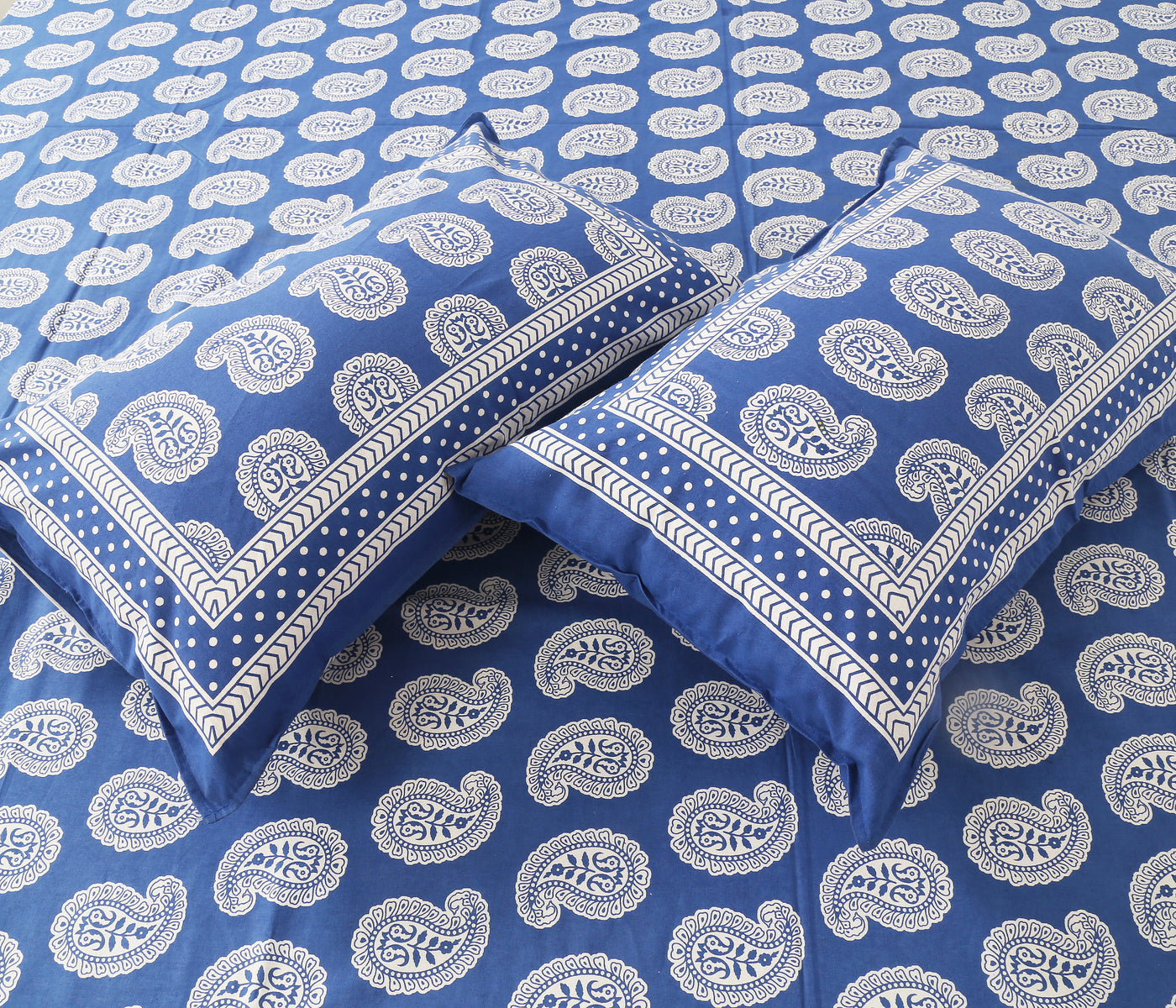 Braise Premium | Full Size 90 x 108 in | 100% Pure Cotton | Double Bedsheet with 2 Pillow Covers (NS03)