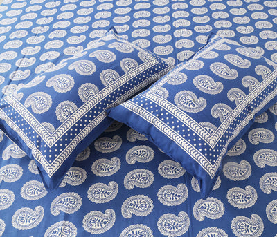Braise Premium | Full Size 90 x 108 in | 100% Pure Cotton | Double Bedsheet with 2 Pillow Covers (NS03)