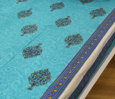 Braise Premium | Full Size 90 x 108 in | 100% Pure Cotton | Double Bedsheet with 2 Pillow Covers (NS02)