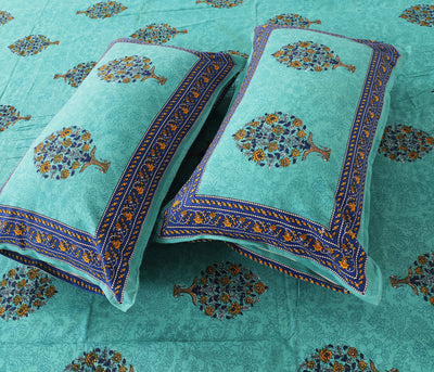 Braise Premium | Full Size 90 x 108 in | 100% Pure Cotton | Double Bedsheet with 2 Pillow Covers (NS02)