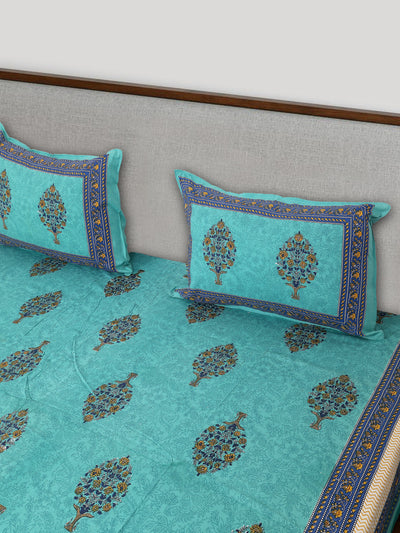Braise Premium | Full Size 90 x 108 in | 100% Pure Cotton | Double Bedsheet with 2 Pillow Covers (NS02)