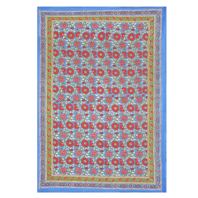 Wanderlust Premium |100% Pure Cotton | Single Bedsheet with 1 Pillow Cover (Rajasthani Floral Design)