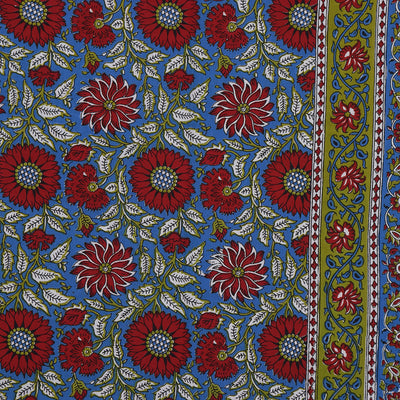 Wanderlust Premium |100% Pure Cotton | Single Bedsheet with 1 Pillow Cover (Rajasthani Floral Design)