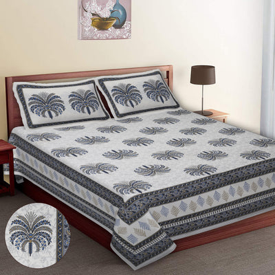 Braise Premium | Super King Size 108 x 108 in | 100% Pure Cotton | Double Bedsheet with 2 Pillow Covers SG03