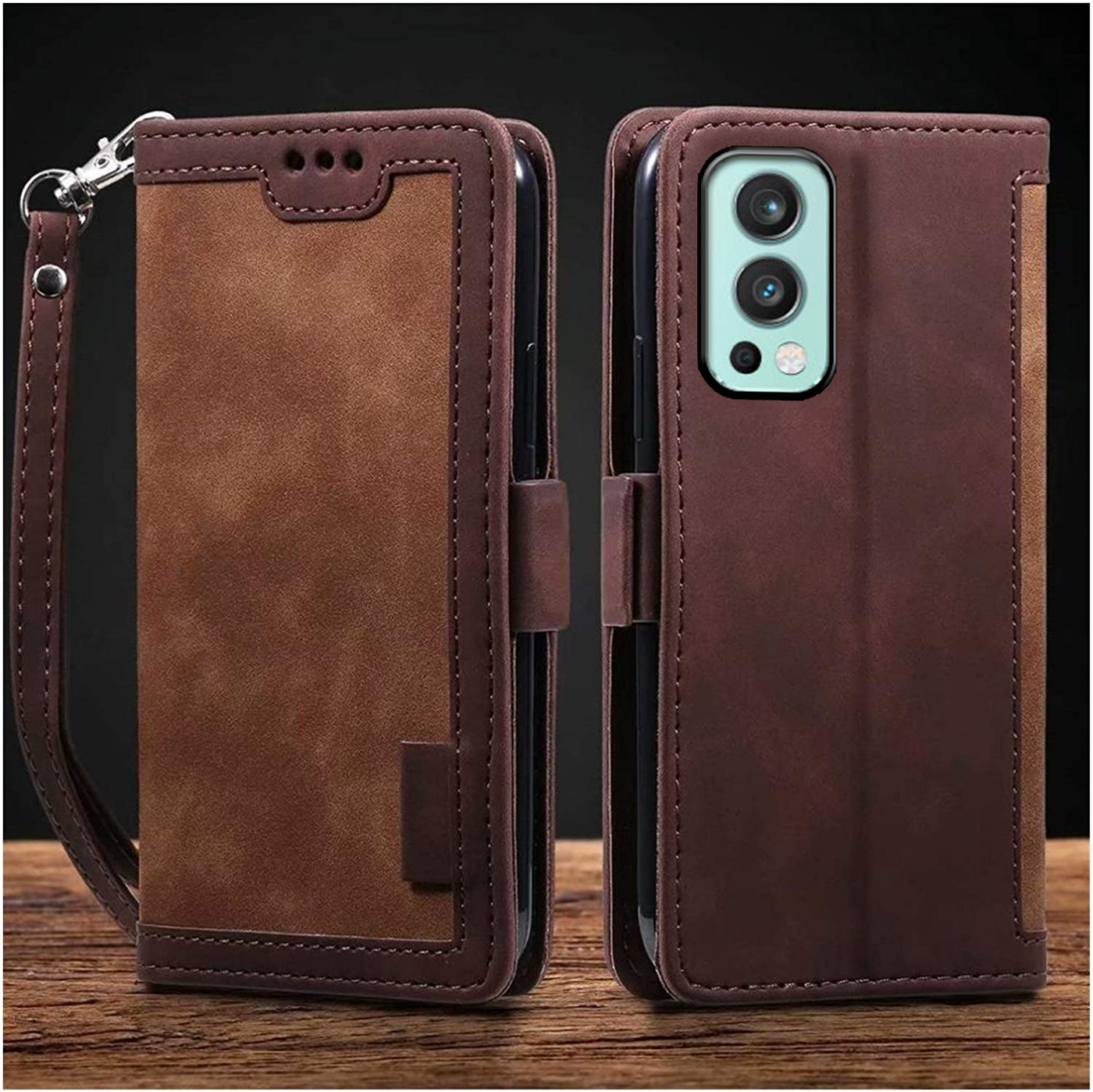 Oneplus Nord 2 coffee color leather wallet flip cover case By excelsior