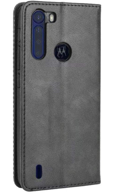 Moto One Fusion Plus wallet flip cover case with soft tpu inner cover 
