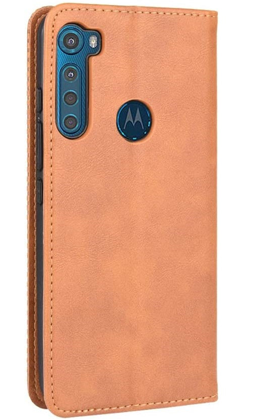 Excelsior Premium Leather Wallet Flip Cover Case For Moto One Fusion Plus