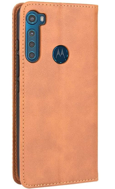Excelsior Premium Leather Wallet Flip Cover Case For Moto One Fusion Plus