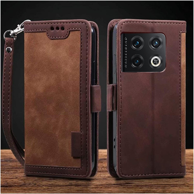 Oneplus 10 Pro coffee color leather wallet flip cover case By excelsior