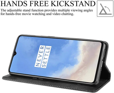 Oneplus 7T Leather Wallet flip case cover with stand function