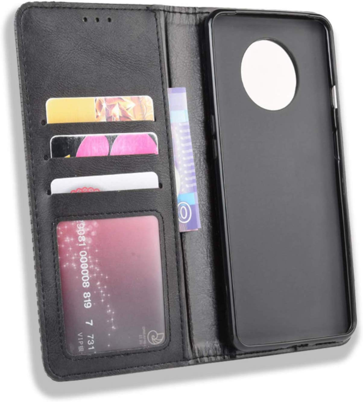 Oneplus 7T wallet flip cover case with soft tpu inner cover 