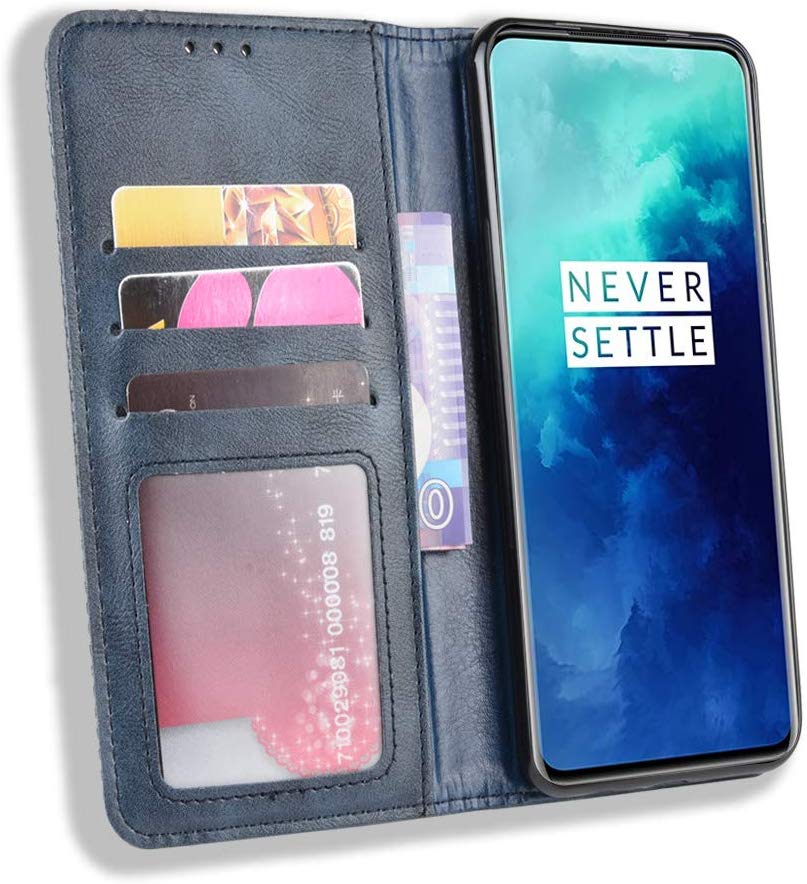 Oneplus 7T Pro Leather Wallet flip case cover with card slots by Excelsior