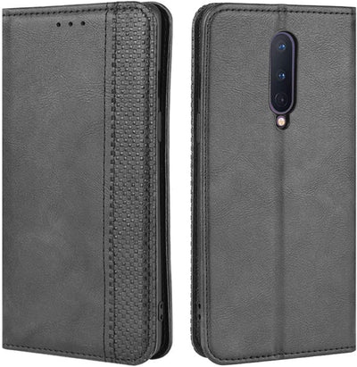 Oneplus 8 black color leather wallet flip cover case By excelsior