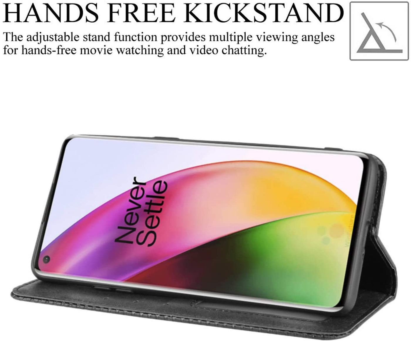 Oneplus 8 Leather Wallet flip case cover with stand function