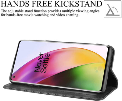 Oneplus 8 Leather Wallet flip case cover with stand function