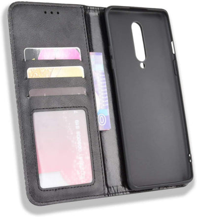 Oneplus 8 wallet flip cover case with soft tpu inner cover 