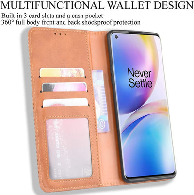 Excelsior Premium Leather Wallet flip Cover Case For Oneplus 8 Pro