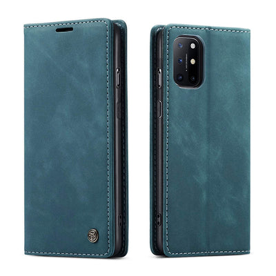 Oneplus 8T blue color leather wallet flip cover case By excelsior