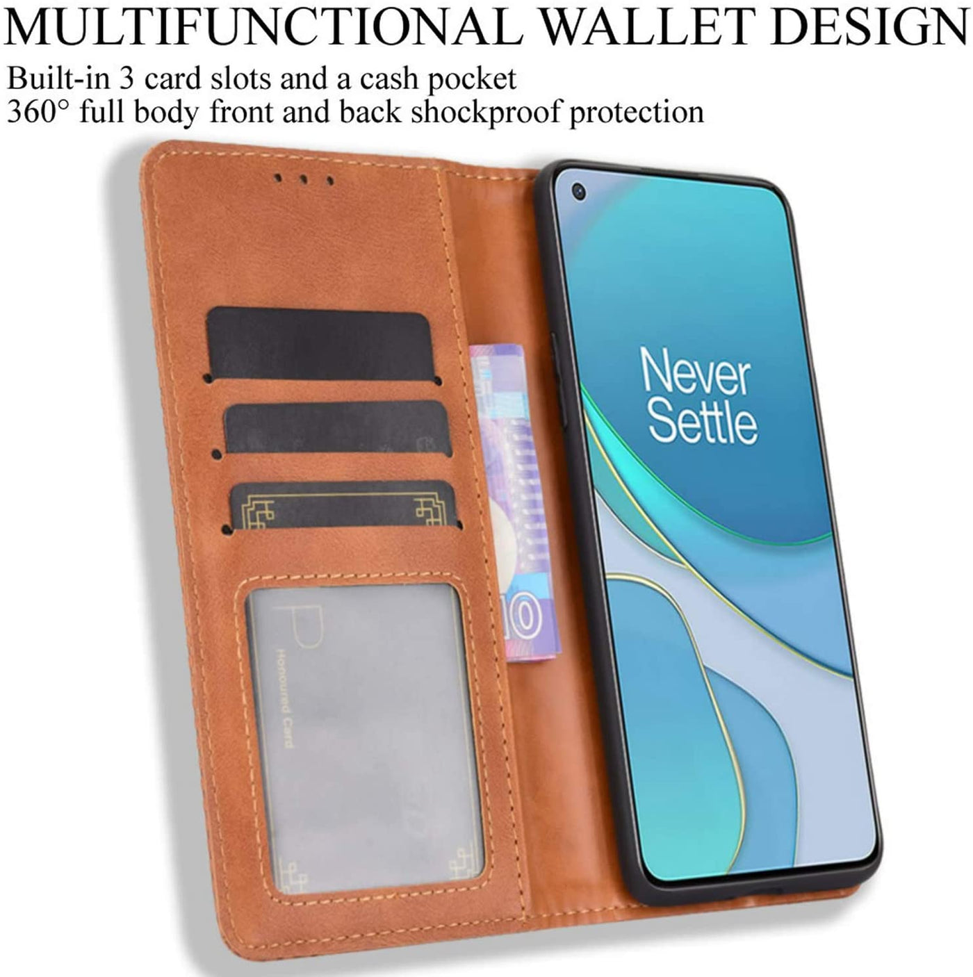 Excelsior Premium Leather Wallet flip Cover Case For Oneplus 8T