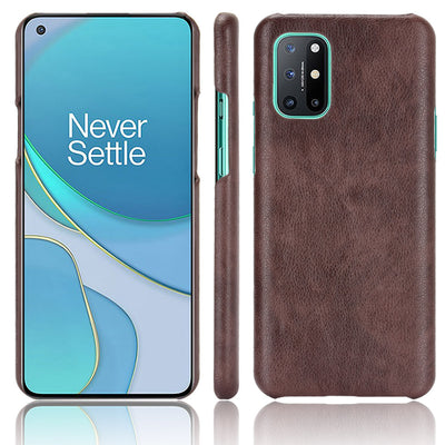 Oneplus 8T coffee color leather back cover case