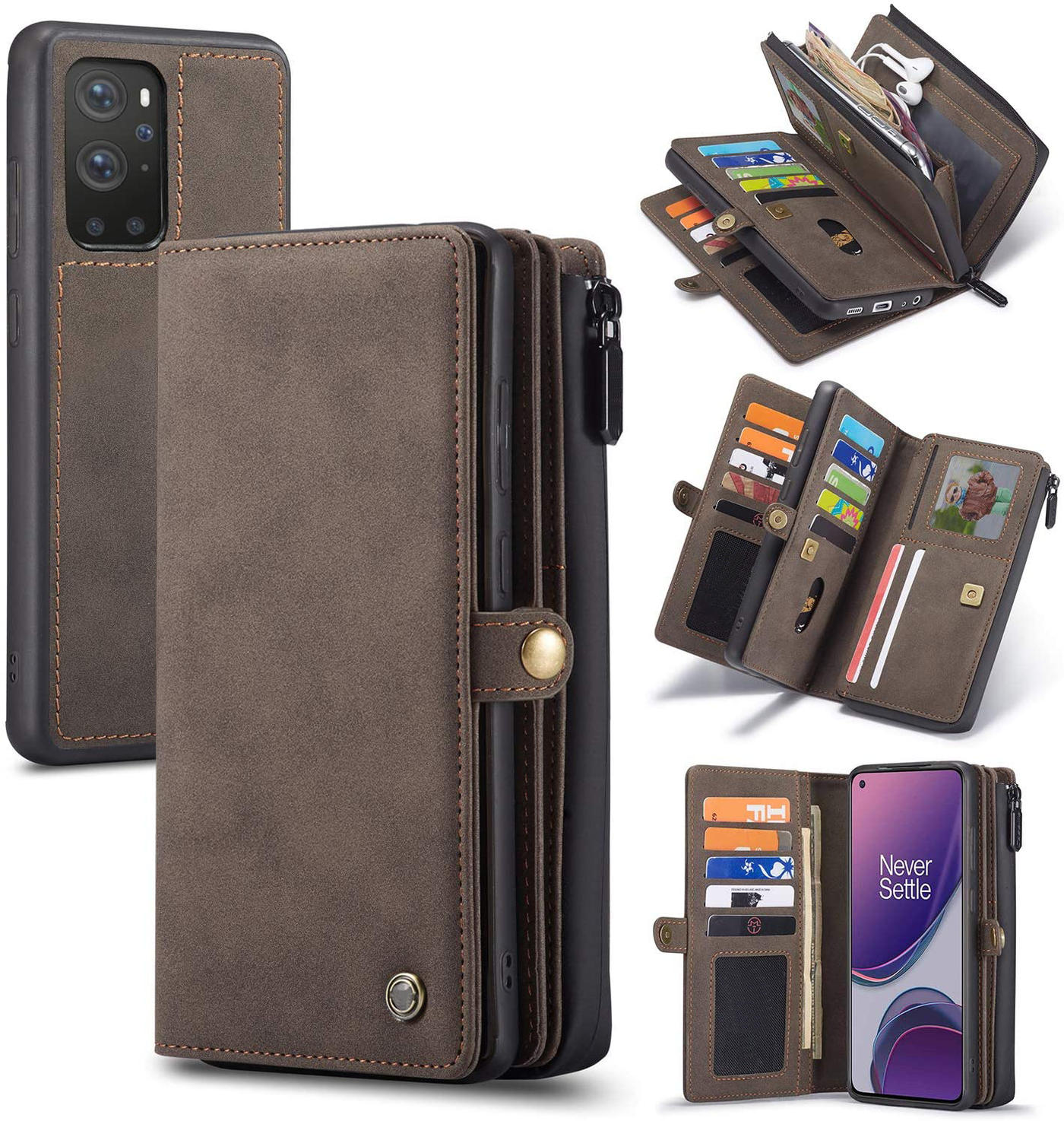 Oneplus 9 Pro leather multifunctional wallet case cover by excelsior