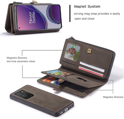 Excelsior Premium Multifunctional Leather Wallet Flip Cover Case For Oneplus 9 Pro