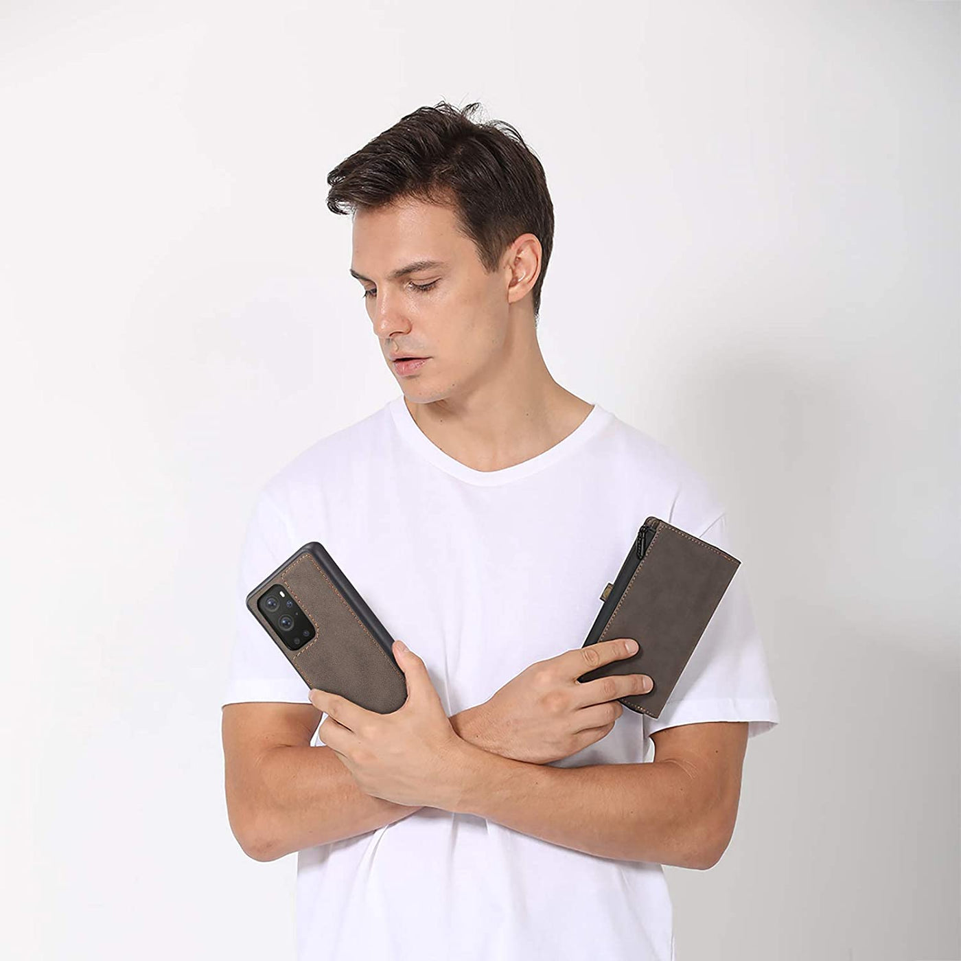 Excelsior Premium Multifunctional Leather Wallet Flip Cover Case For Oneplus 9 Pro
