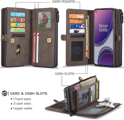 Excelsior Premium Multifunctional Leather Wallet Flip Cover Case For Oneplus 9 Pro