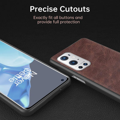 Oneplus 9 pro leather back case cover