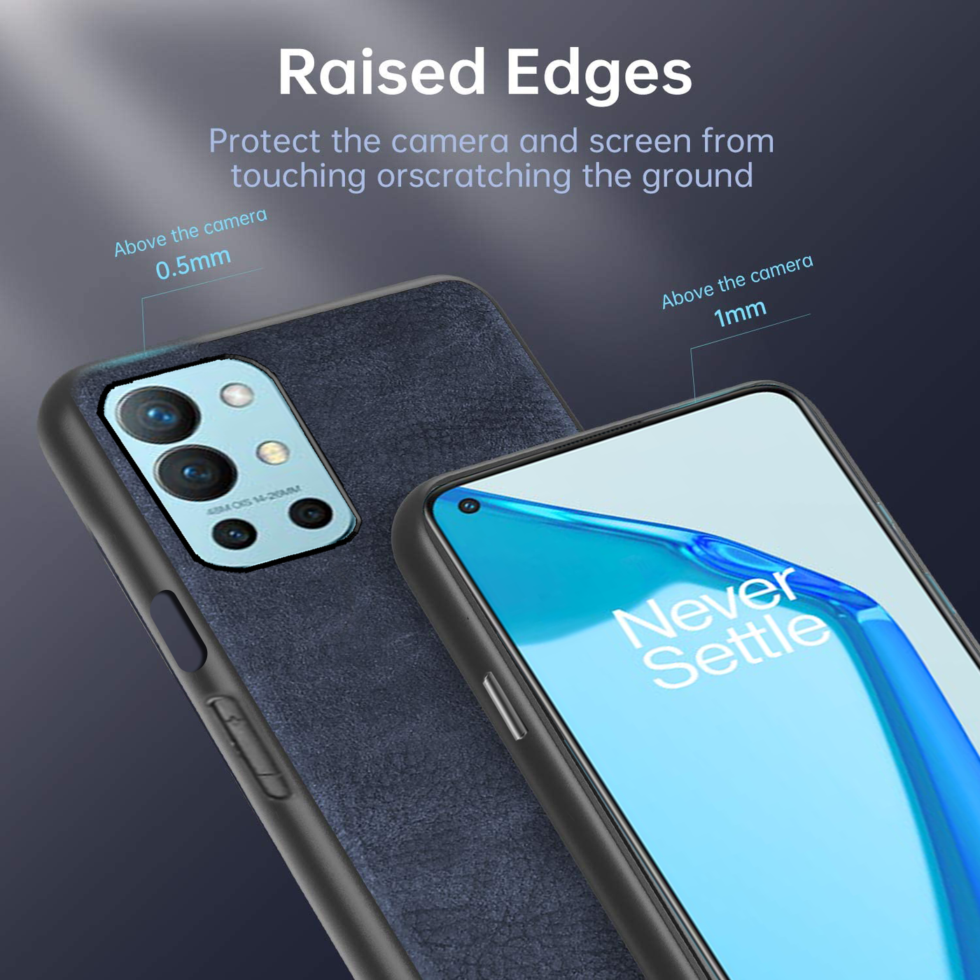 Oneplus 9R raised edges to provide full protection