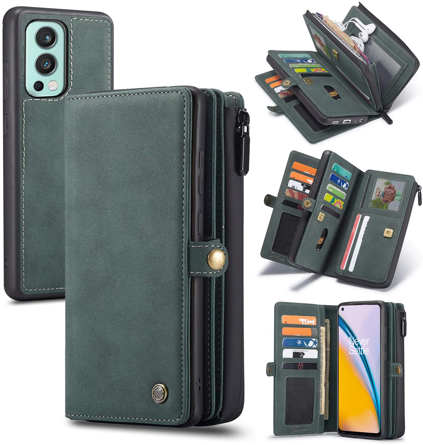 Excelsior Premium Multifunctional Leather Wallet Flip Cover Case For Oneplus Nord 2