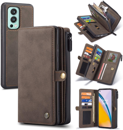 Oneplus Nord 2 coffee color leather wallet flip cover case By excelsior
