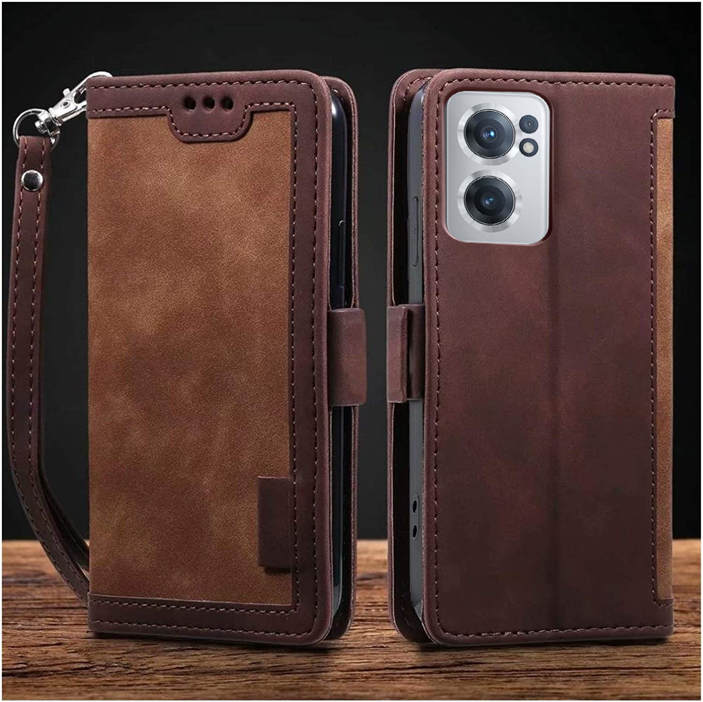 Oneplus Nord CE 2 Coffee color leather wallet flip cover case By excelsior