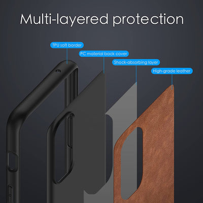 Oneplus Nord 2 Cover made with 3 layers PU, PC and TPU