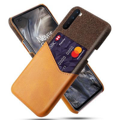 Oneplus Nord leather back case cover with card holder slot