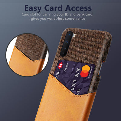 Excelsior Premium Card Holder | Hard | Leather Back Cover case for Oneplus Nord