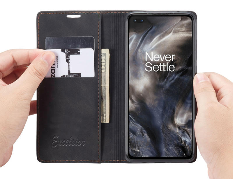 Excelsior Premium Leather Wallet flip Cover Case For Oneplus Nord
