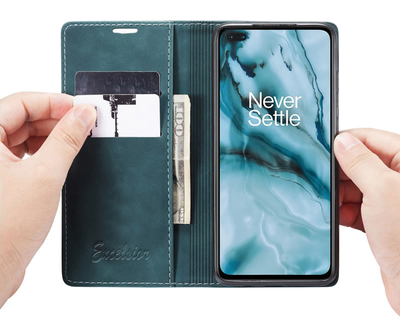 Oneplus Nord Leather Wallet flip case cover with card slots by Excelsior